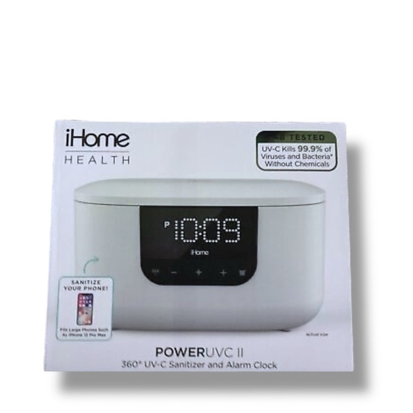 I Home Power Sanitizer UVC II 360 Degree UV-C Alarm Clock USB Charging P… - Picture 1 of 9
